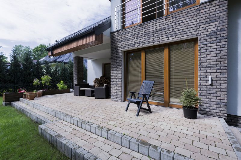 Modern paver patio design